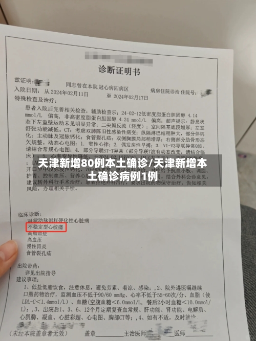 天津新增80例本土确诊/天津新增本土确诊病例1例