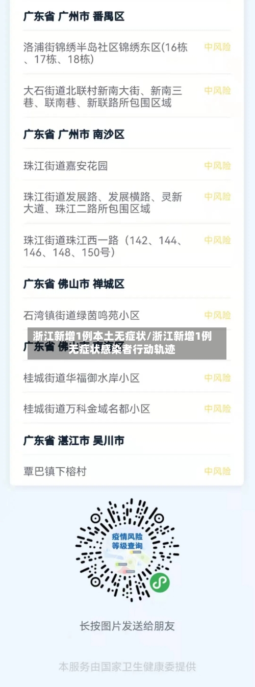 浙江新增1例本土无症状/浙江新增1例无症状感染者行动轨迹-第1张图片